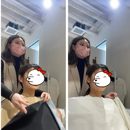 似合う色を確認中
